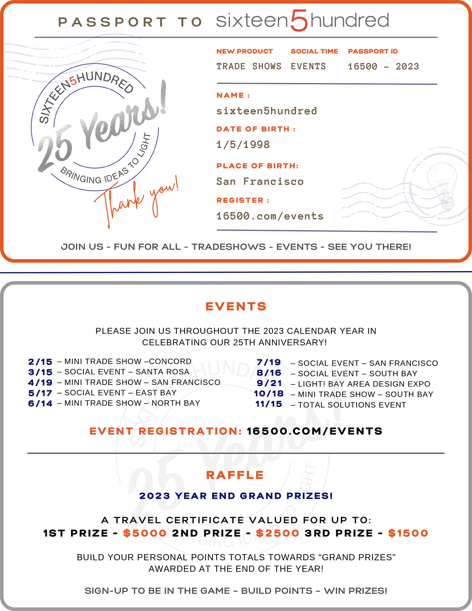 <b>sixteen5hundred</b> Calendar of Events